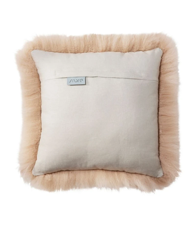 Sheepskin Throw Pillow, 14" x