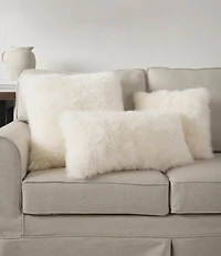 Sheepskin Throw Pillow, 14" x