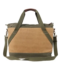 Insulated Waxed-Canvas Tote, Large