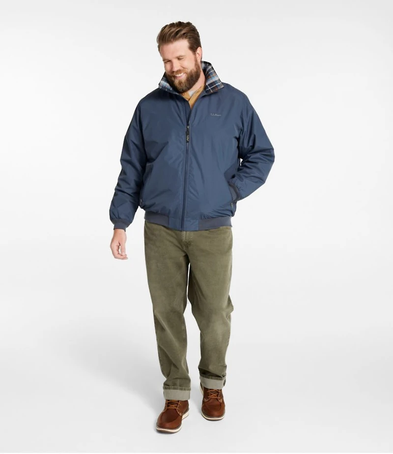 Men's Warm-Up Jacket, Flannel-Lined