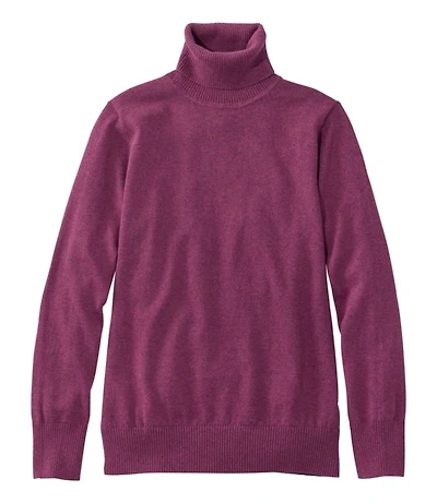 Women's Cotton/Cashmere Sweater, Turtleneck