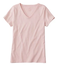 Women's Pima Cotton Shaped V-Neck, Short-Sleeve