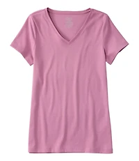 Women's Pima Cotton Shaped V-Neck, Short-Sleeve
