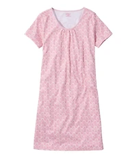 Women's Supima® Nightgown, Short-Sleeve Floral