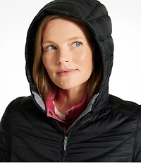Women's Ultralight 850 Down Hooded Coat, Three-Quarter Length