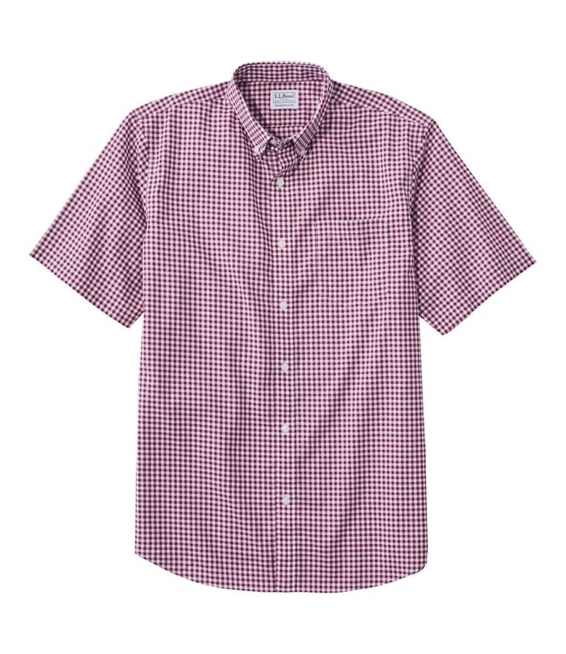 Men's Wrinkle-Free Kennebunk Sport Shirt, Traditional Fit Short-Sleeve Check
