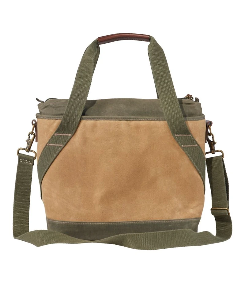 Insulated Waxed-Canvas Tote, Medium