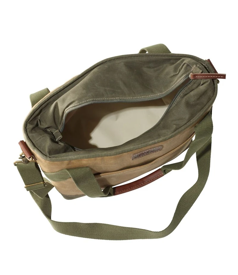Insulated Waxed-Canvas Tote, Medium