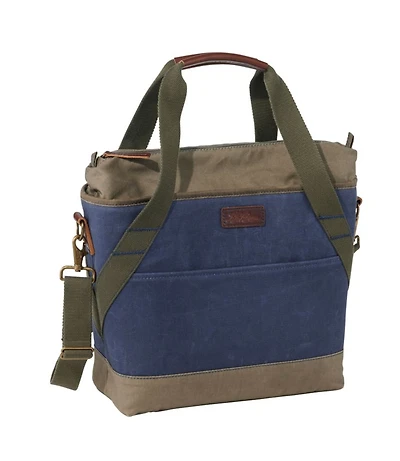 Insulated Waxed-Canvas Tote, Medium