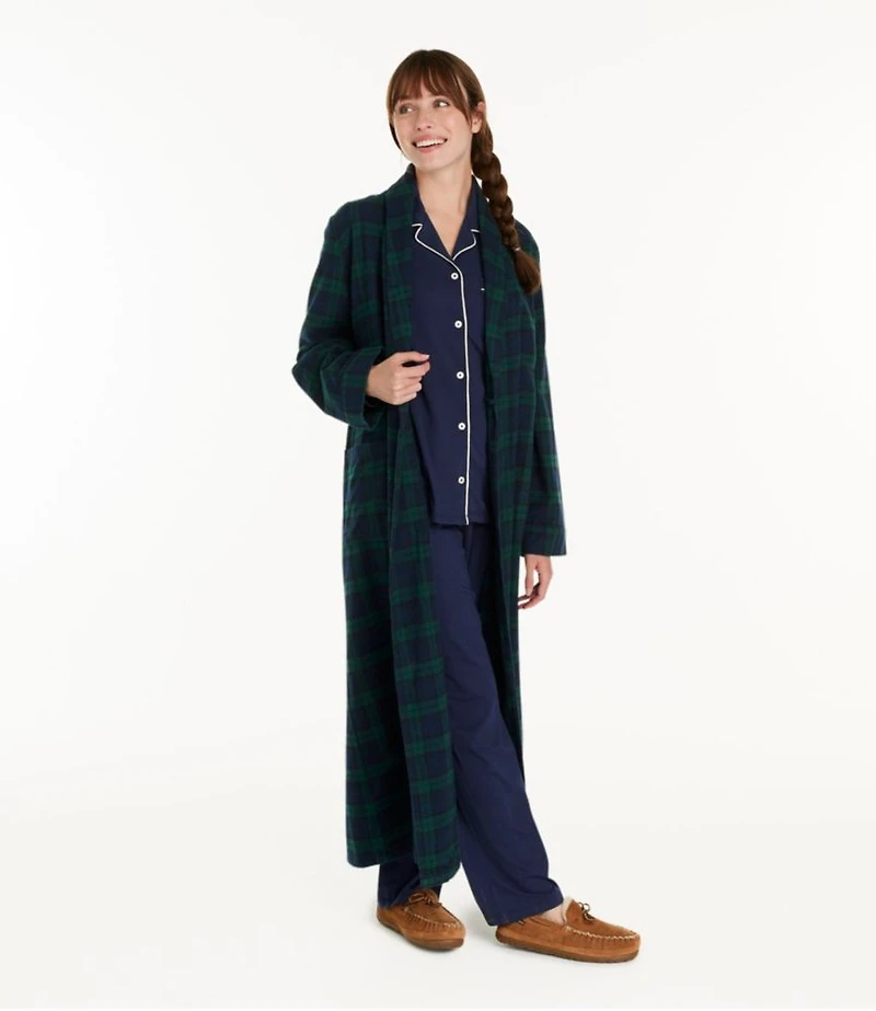 Women's Scotch Plaid Flannel Robe