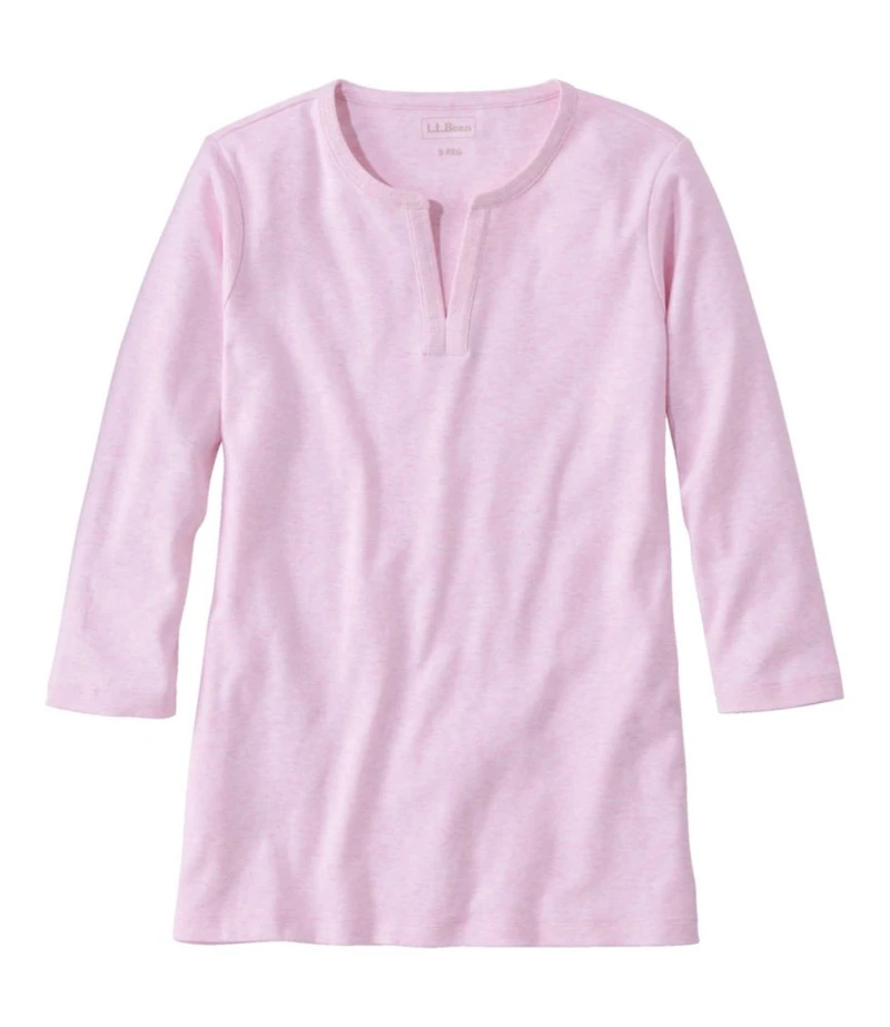 Women's L.L.Bean Tee, Three-Quarter-Sleeve Splitneck Tunic