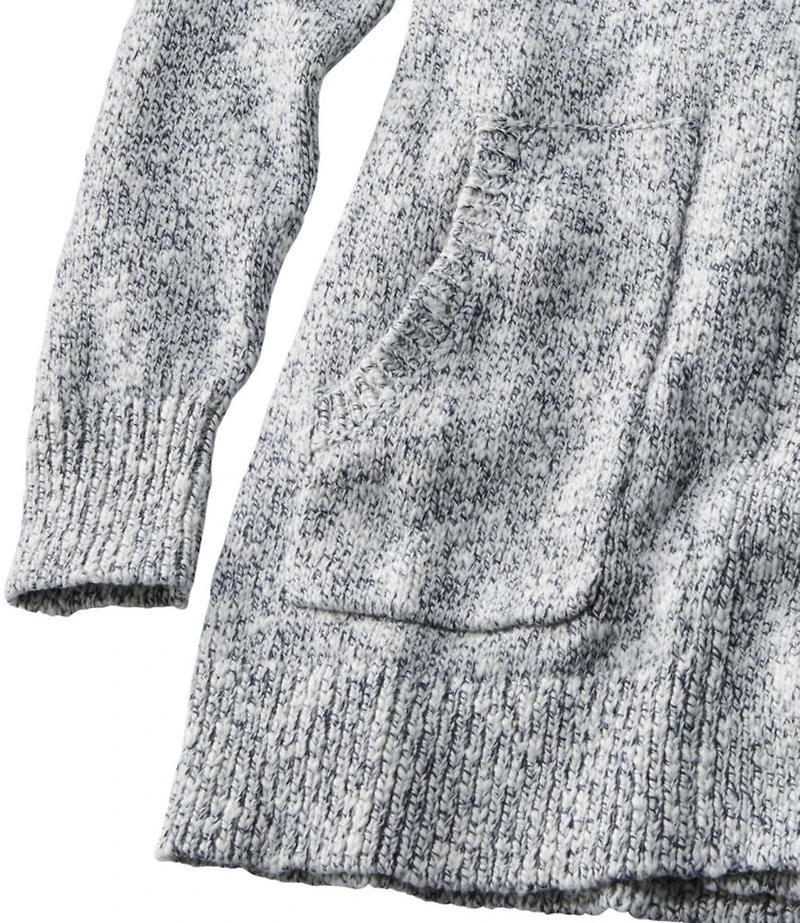 Women's Cotton Ragg Sweater, Open Cardigan