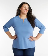 Women's L.L.Bean Tee, Three-Quarter-Sleeve Splitneck Tunic
