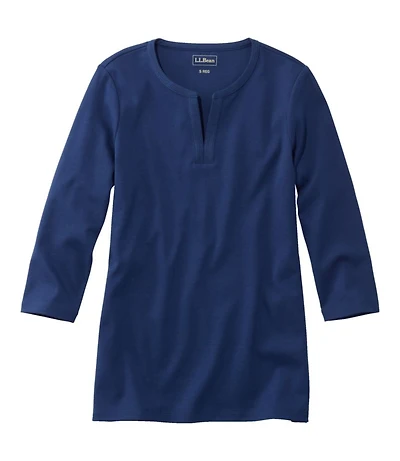 Women's L.L.Bean Tee, Three-Quarter-Sleeve Splitneck Tunic