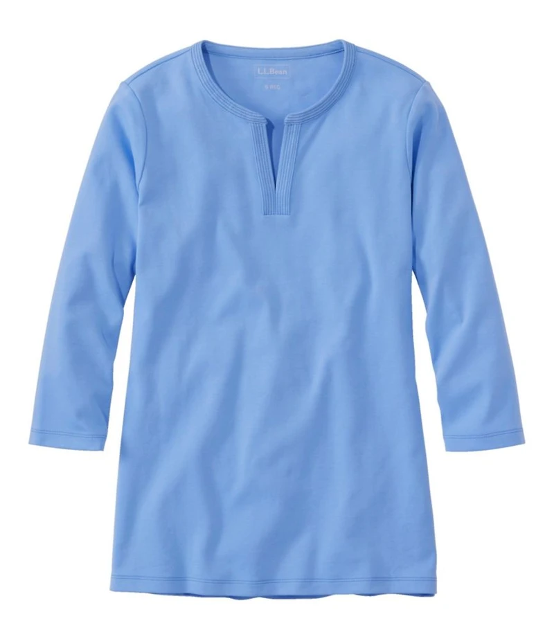 Women's L.L.Bean Tee, Three-Quarter-Sleeve Splitneck Tunic