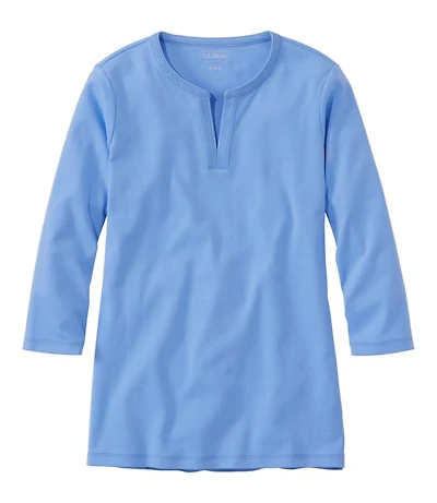 Women's L.L.Bean Tee, Three-Quarter-Sleeve Splitneck Tunic
