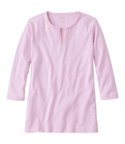 Women's L.L.Bean Tee, Three-Quarter-Sleeve Splitneck Tunic