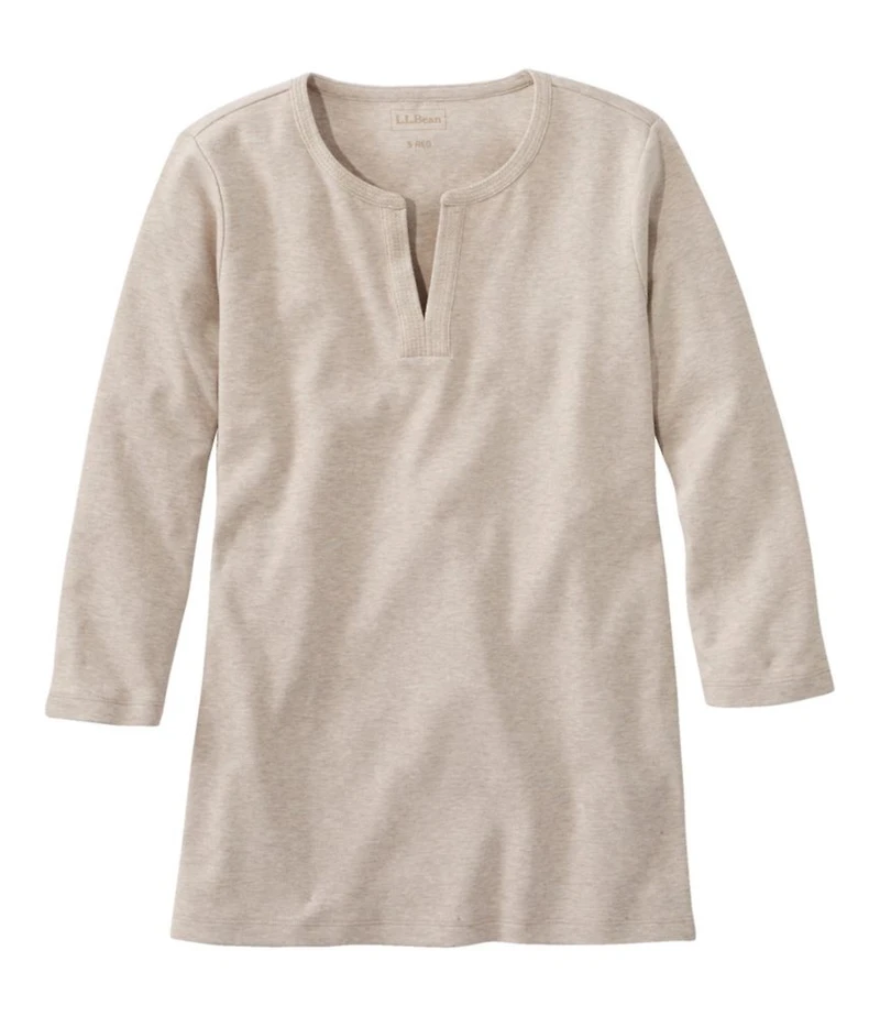 Women's L.L.Bean Tee, Three-Quarter-Sleeve Splitneck Tunic