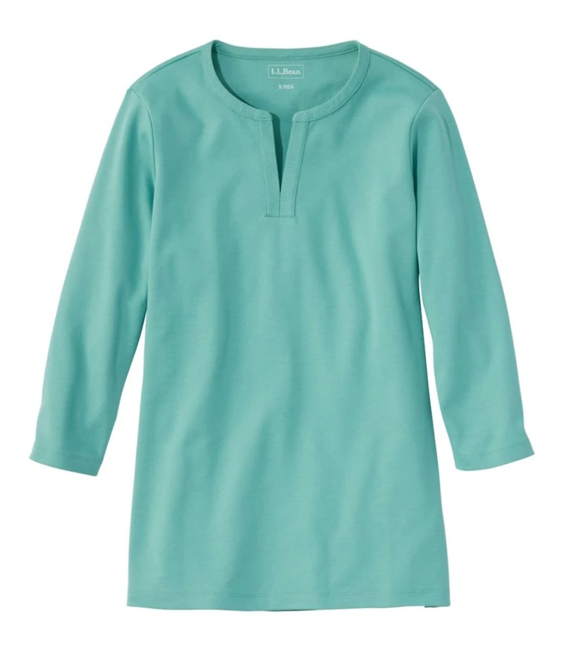 Women's L.L.Bean Tee, Three-Quarter-Sleeve Splitneck Tunic