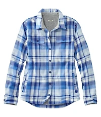 Women's Fleece-Lined Flannel Shirt, Snap-Front Plaid