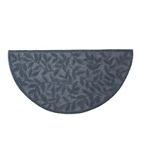 Wool Hearth Rug, Crescent, Leaf