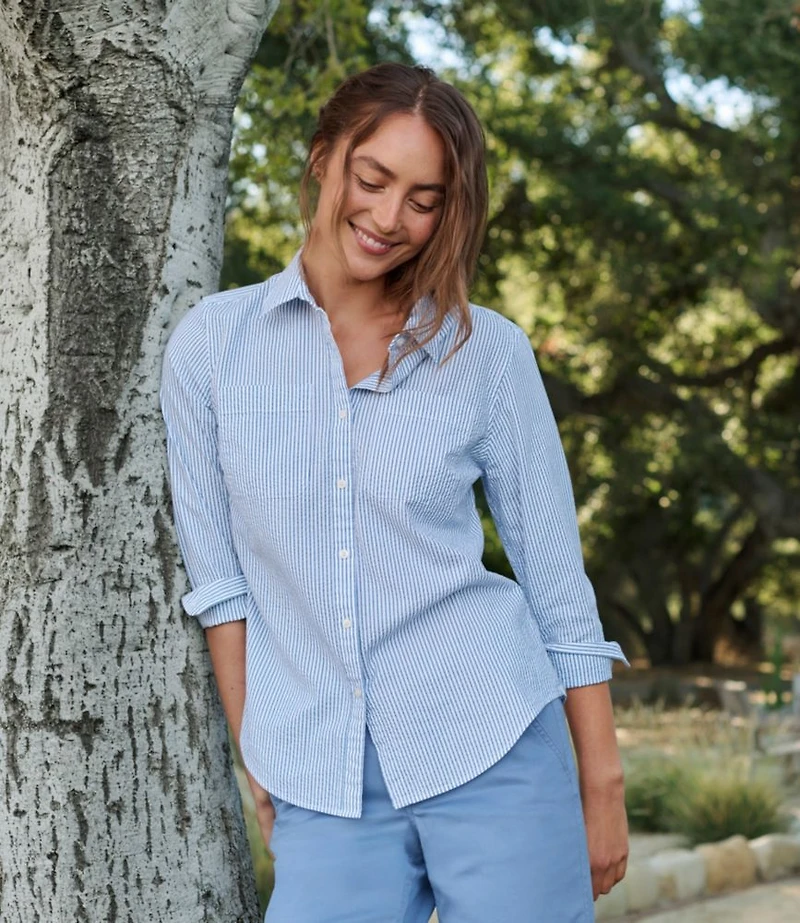 Women's Vacationland Seersucker Shirt