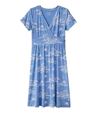 Women's Summer Knit Dress, Short-Sleeve Print