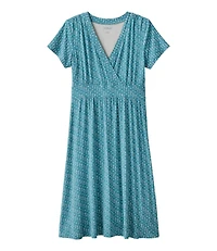 Women's Summer Knit Dress, Short-Sleeve Print