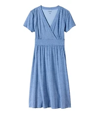 Women's Summer Knit Dress, Short-Sleeve Print