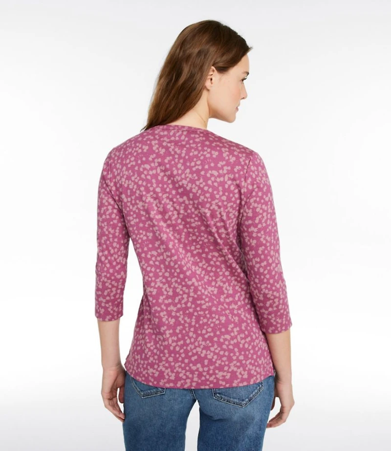 Women's L.L.Bean Tee, Three-Quarter-Sleeve Splitneck Tunic Print