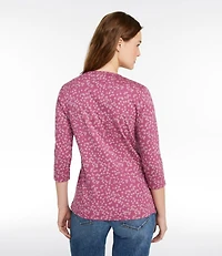 Women's L.L.Bean Tee, Three-Quarter-Sleeve Splitneck Tunic Print