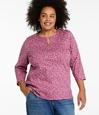 Women's L.L.Bean Tee, Three-Quarter-Sleeve Splitneck Tunic Print