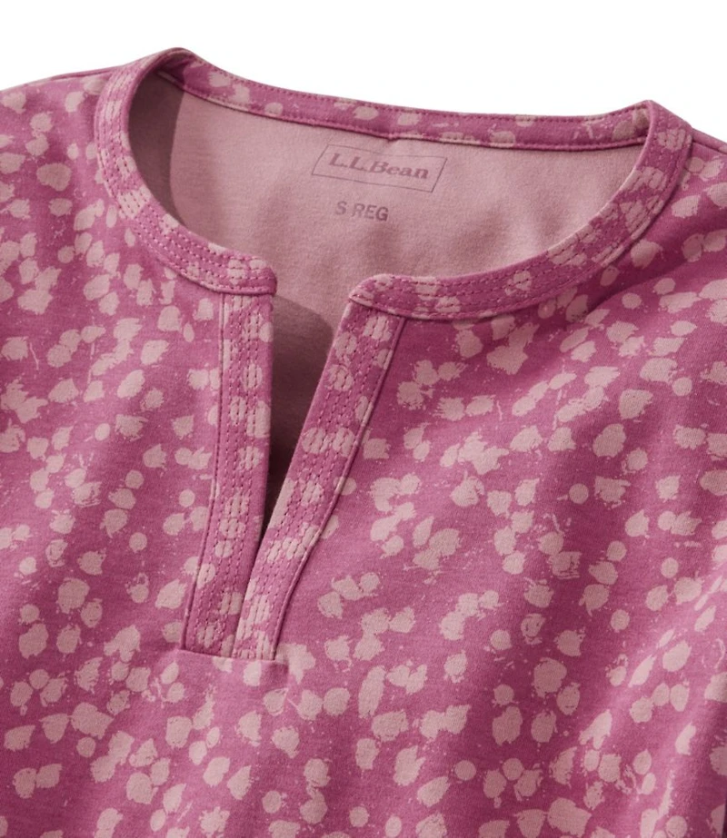 Women's L.L.Bean Tee, Three-Quarter-Sleeve Splitneck Tunic Print