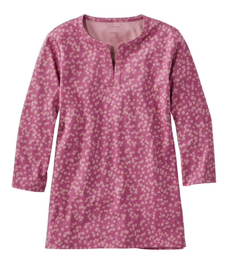 Women's L.L.Bean Tee, Three-Quarter-Sleeve Splitneck Tunic Print