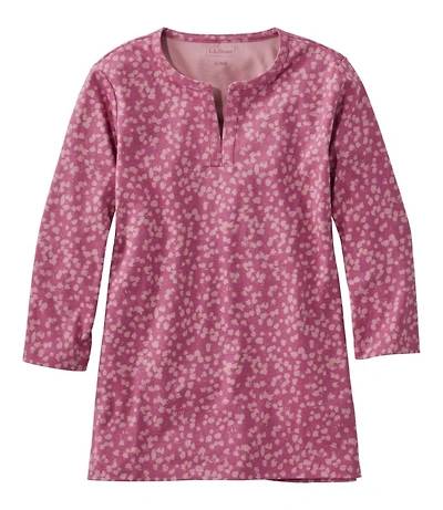 Women's L.L.Bean Tee, Three-Quarter-Sleeve Splitneck Tunic Print