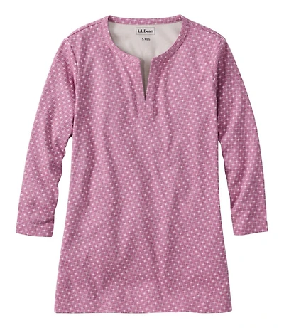 Women's L.L.Bean Tee, Three-Quarter-Sleeve Splitneck Tunic Print