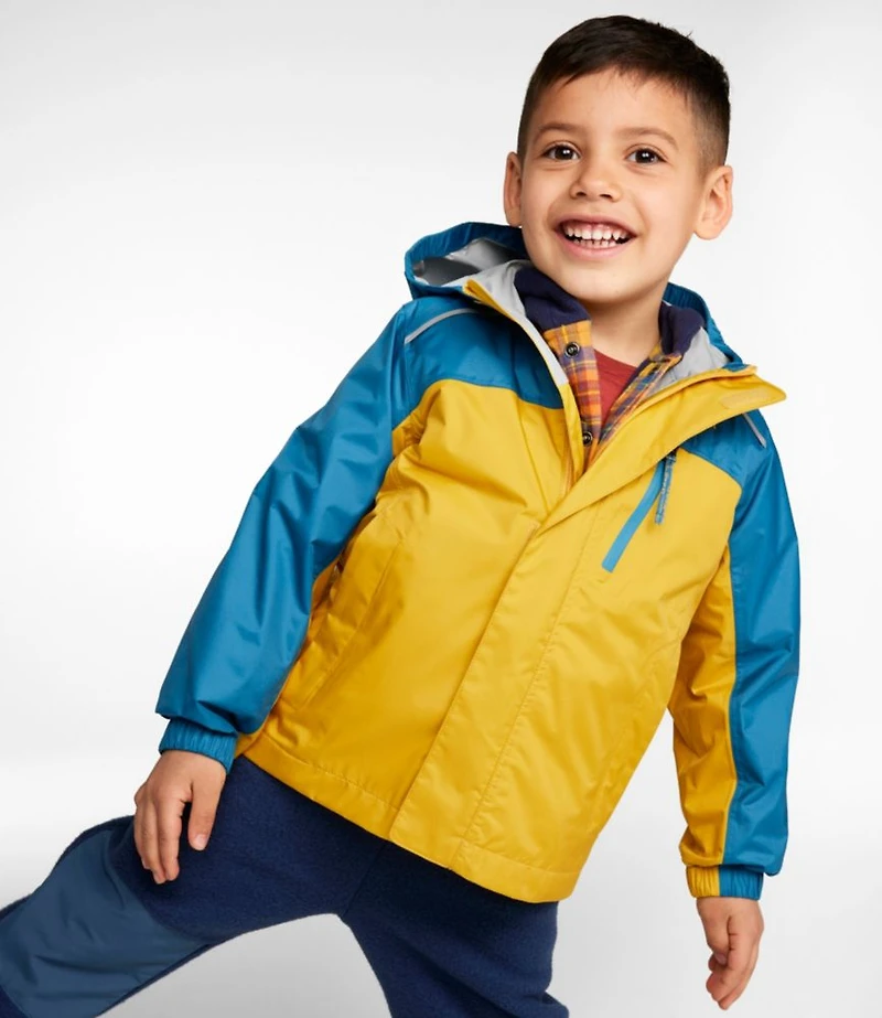 Kids' Trail Model Rain Jacket, Colorblock