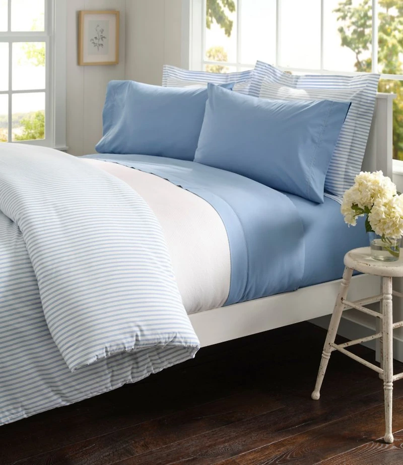 Premium Egyptian Percale Comforter Cover Collection, Stripe