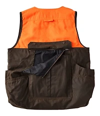 Men's Double L Waxed-Cotton Upland Vest, Hunter Orange