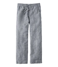 Women's Premium Washable Linen Pull-On Pants, Stripe