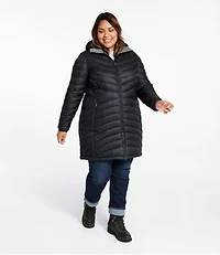 Women's Ultralight 850 Down Hooded Coat, Three-Quarter Length