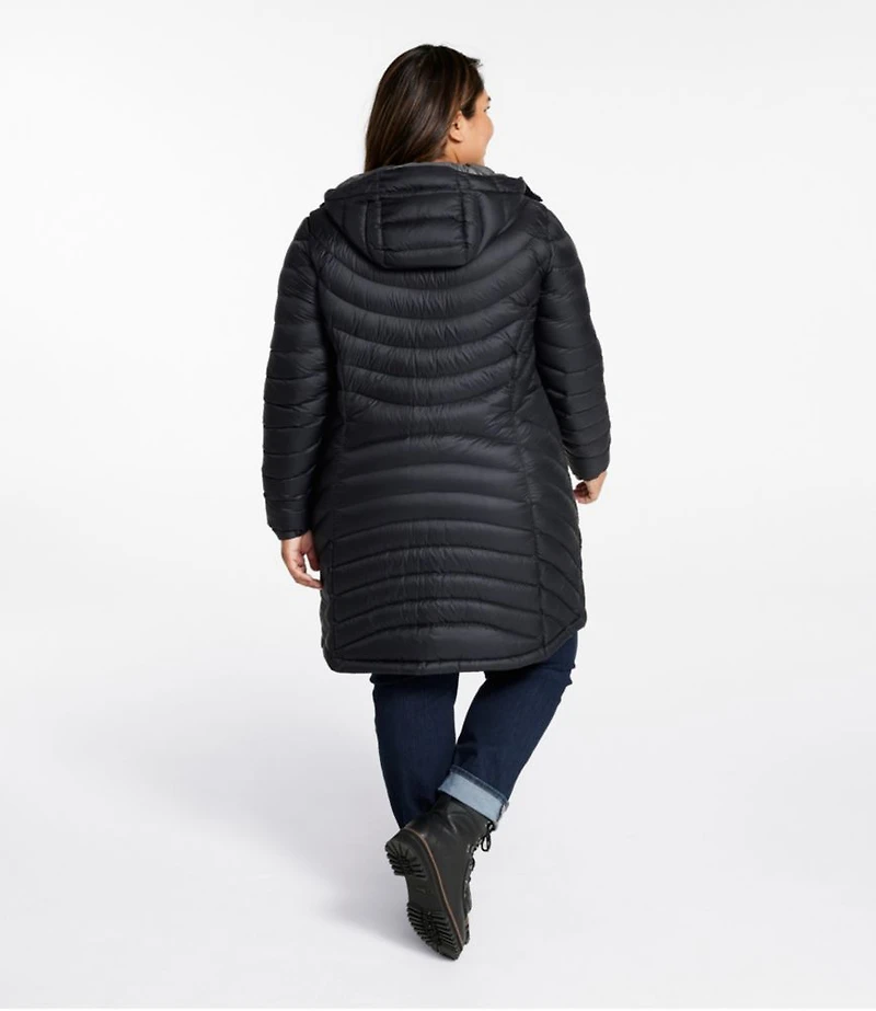 Women's Ultralight 850 Down Hooded Coat, Three-Quarter Length