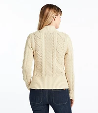 Women's Signature Cotton Fisherman Sweater, Short Cardigan