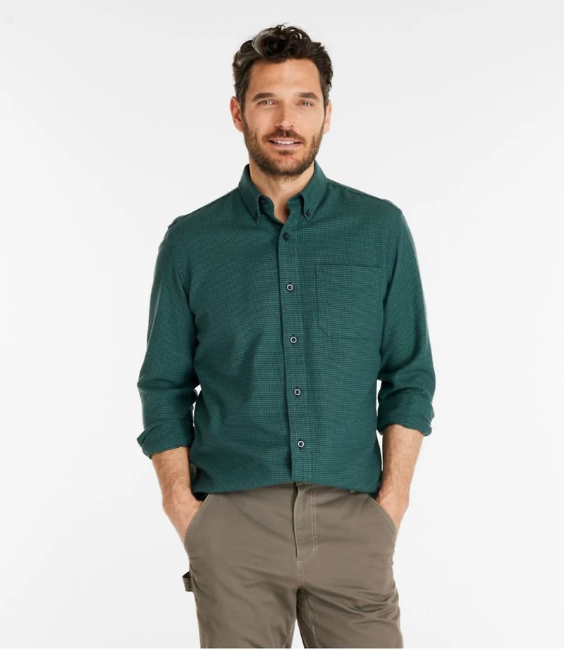 Men's Wicked Good Flannel Shirt, Slightly Fitted, Houndstooth