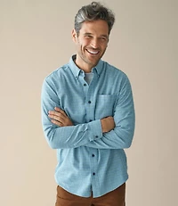 Men's Wicked Good Flannel Shirt, Slightly Fitted, Houndstooth