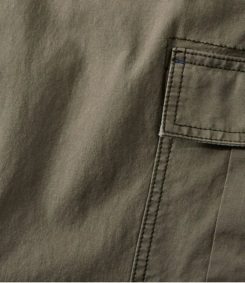Women's Stretch Canvas Cargo Pants, Mid-Rise Straight-Leg