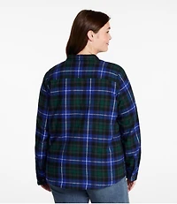 Women's Scotch Plaid Shirt, Sherpa-Lined