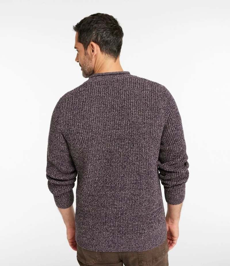 Men's L.L.Bean Organic Cotton Waffle Sweater, Rollneck Crew
