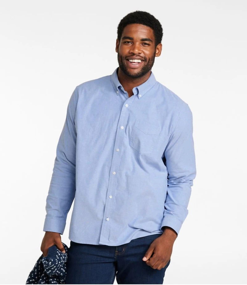Men's Comfort Stretch® Oxford Shirt, Slightly Fitted Untucked Fit