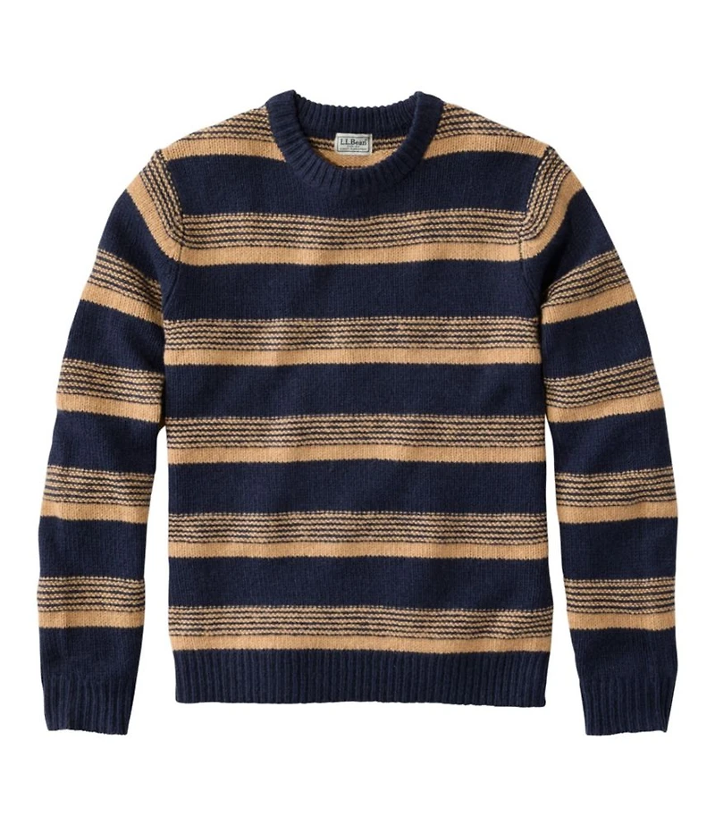 Men's Bean's Classic Ragg Wool Sweater, Crewneck, Stripe